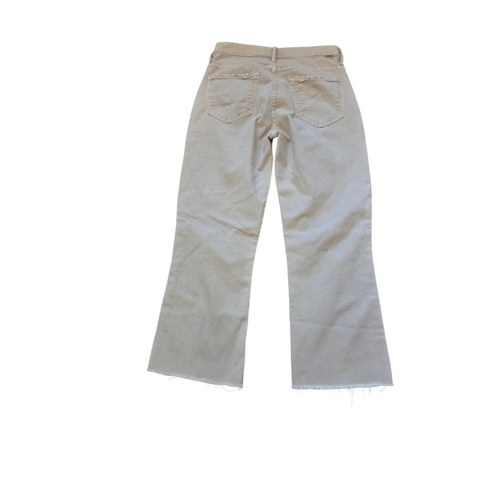 MOTHER The Insider Ankle‎ Fray Jeans Chalk It Up Womens Size 28 cream in color